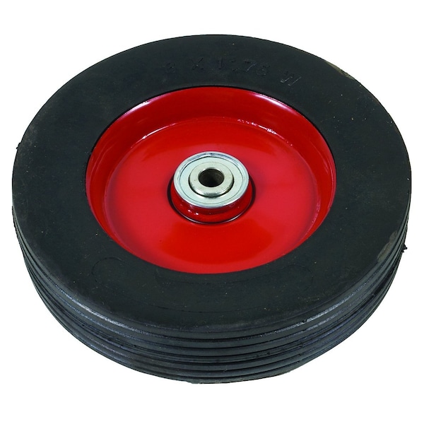 WHEEL-DECK, 8X1.75, RIBBED-RED 6" x6" x2"